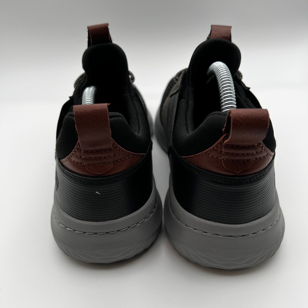 Skechers Mens 9.5 Black Gray Classic Fit Air Cooled Memory Foam Casual Sneakers - Picture 3 of 9